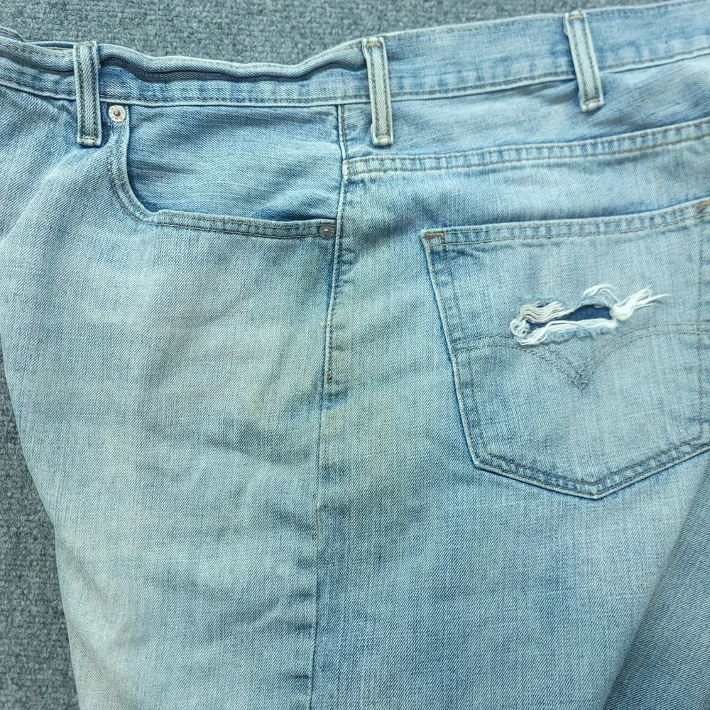 Levis 569 Loose Straight Denim Shorts Mens 44 Light Wash Blue Casual Jean Shorts